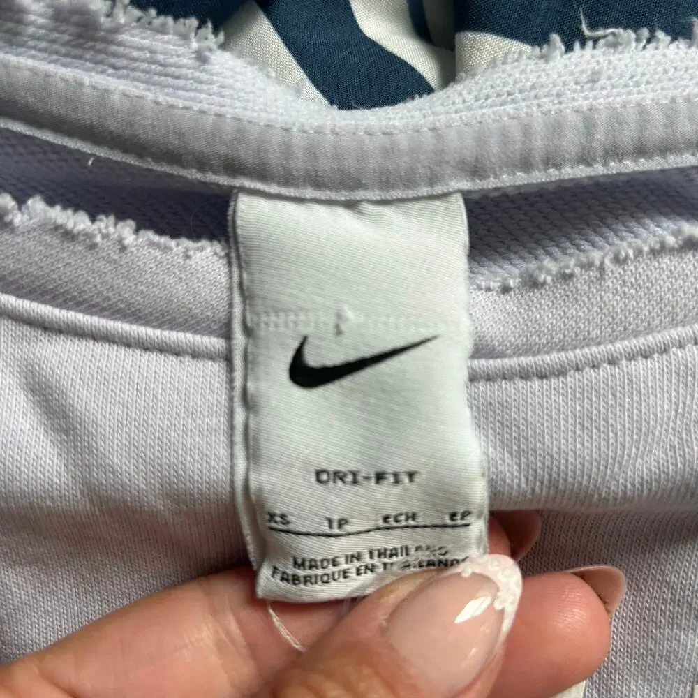 Nike Dri-FIT Raw Hem Cropped Sweatshirt Lavender purple Athletic Lounge XS